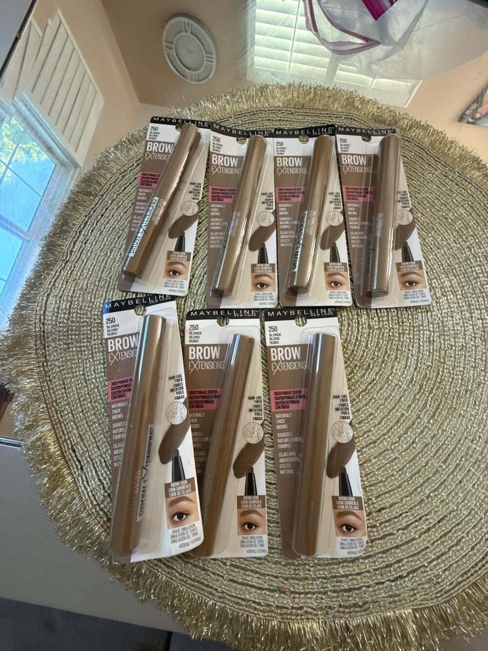 Maybelline Brow Extensions Fiber Pomade Crayon Blonde 250 Lot of 7